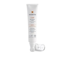 Sesderma C-VIT Crema de ojos 15 ml  Cuidado regenerador ligero contra arrugas y ojeras, con vitamina C y nanotecnología para piel radiante, humedad y 