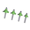 4 Pcs Roundover Router Bit 8mm Shank 5/8in 3/4in 7/8in