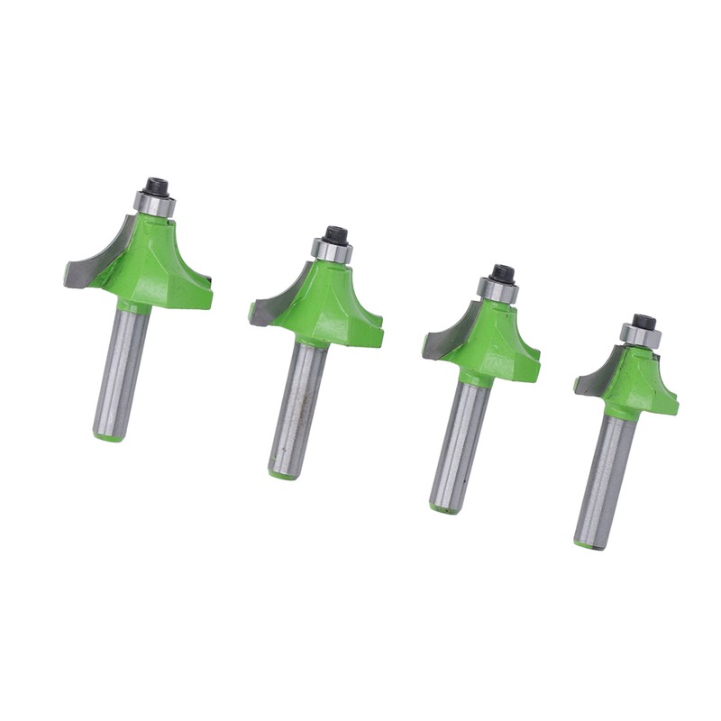 4 Pcs Roundover Router Bit 8mm Shank 5/8in 3/4in 7/8in