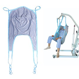 Mathgetin Full Body Patient Lift Sling, Hoyer Lift Sling for Transfer and Positioning, Universal Transfer Sling, Medical Lifter Straps, Elderly Lift Assist Device