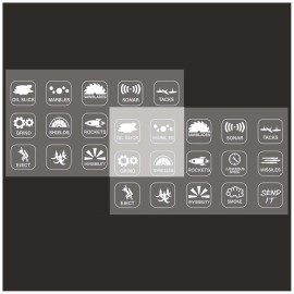 CmeRto 2Pcs Novelty Stickers for Car or Truck Unused Button, Control Dash Button...