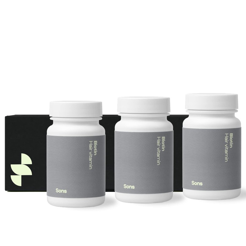 Sons 3 Month Biotin Supplement (Capsules) - Hair Growth Vitamins