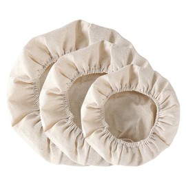 UUYYEO 3 Pcs Reusable Fabric Bowl Covers Bread Proofing Cloth Liners Elastic Bread Bowl Covers Food Storage Covers for Bowl Leftover Container Covers Lids M L XL