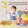 CZOALX Montessori Electric Gear Building Blocks Toys, Kids Tool Set