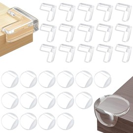 30 Piezas Baby Protector Esquinas - Antiadherentes, Duraderos y Suaves - Protegen Esquinas Afiladas - Seguridad para Bebés y Ancianos - 15 Redondos y 15 en L - esquineros, Protector de Mesa