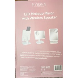 EVRSKN Wireless Charging LED Vanity Mirror with Bluetooth Speakers Vlogging