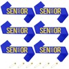 6 PCS Royal Blue Senior Sash 2025 with Gold Printing