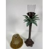 CBK Ltd. Solid Brass Art Wares Palm Tree Tealite Lamp