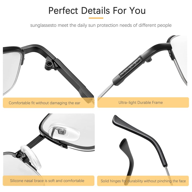 Vepiant Photochromic Progressive Multifocus Reading Sunglasses UV400 Protection Multifocal Trifocal