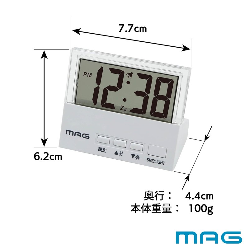 MAG T-762 WH-Z Noah Precision Alarm Alarm Clock Small Electronic