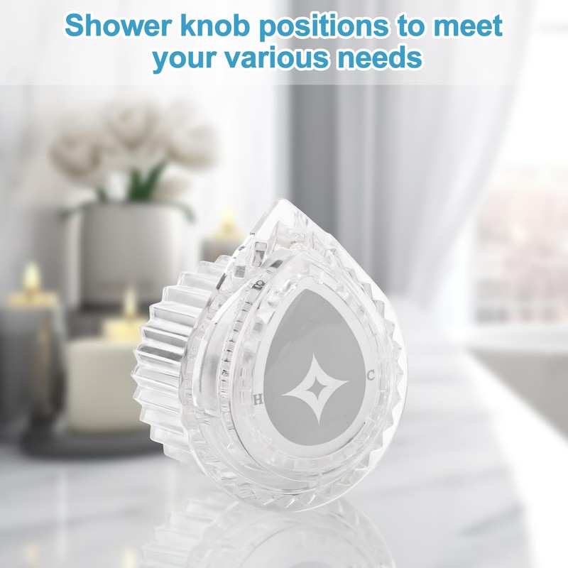 Shower Knob Replacement, Transparent Acrylic Shower Faucet Handle Bathtub Knobs