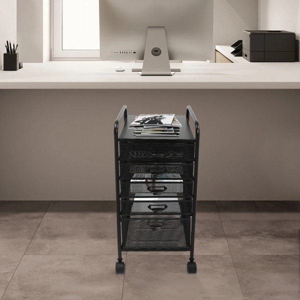 Unbranded 5 Drawers Rolling File Cabinet Makeup Storage Rack Kitchen
