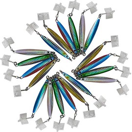 Fish WOW! 20pcs Mix Colors 2.8oz Colt Sniper jigs 80g coltsniper jig with a 3561D-DT MUSTAD 3X Strong Forge High Carbon Steel Treble Hook