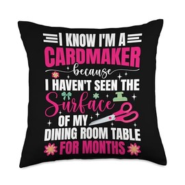 Cardmaker Scrapbooking Cardmaking Kits for Adults Card Lover Throw Pillow