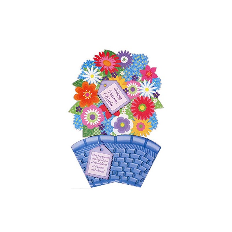 Designer Greetings Die Cut Pop Out Flowers in Basket :