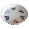 Chicken, cockerel Pattern 25cm Ceramic flan Quiche Dish