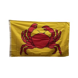 Stormflag Krabbenflaggen für den Außenbereich,nautische dekorative kleine Flagge, Haus, Hof, Rasen Innenhof-Dekorationen,90 x 150 cm 90g Polyester mit zwei Ösen und doppelt genäht.