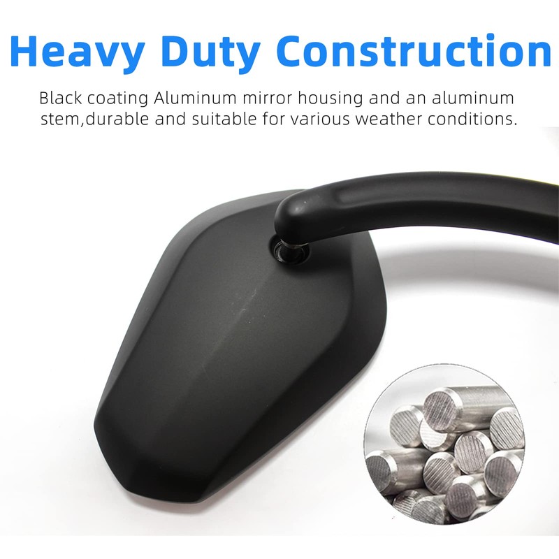 Black Sportster Mirrors for Harley Road King Street Electra Glide