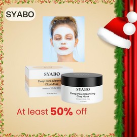 SYABO Deep Pore Cleansing Clay Mask, Blackhead Remover for Face, Resurfacing Mask 200ml (7.05 Fl Oz) Skincare - Color: 1 count