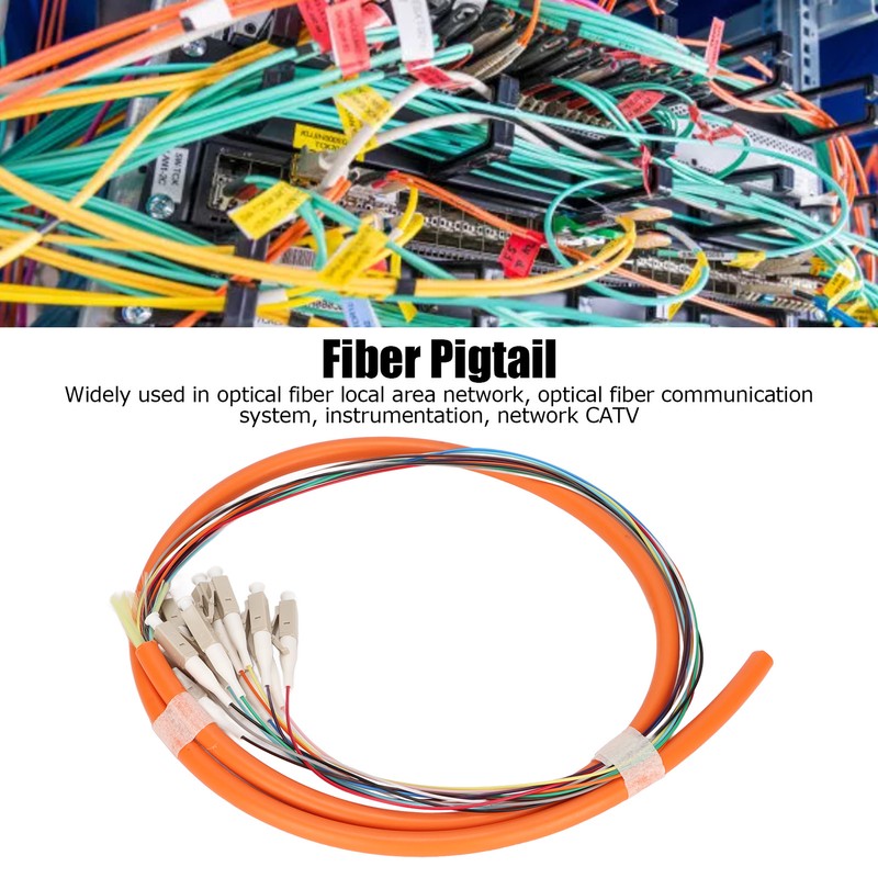Fiber Pigtail 12 Strand Multimode Stable Fiber Pigtail Cable for
