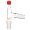 XCD Distilling Thermometer Adapter, 3-Way Glass Adapter with 24/40 Joints