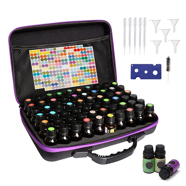 Essential Oil Box 60 Bottles Waterproof Aromatherapy Storage Bag Shockproof