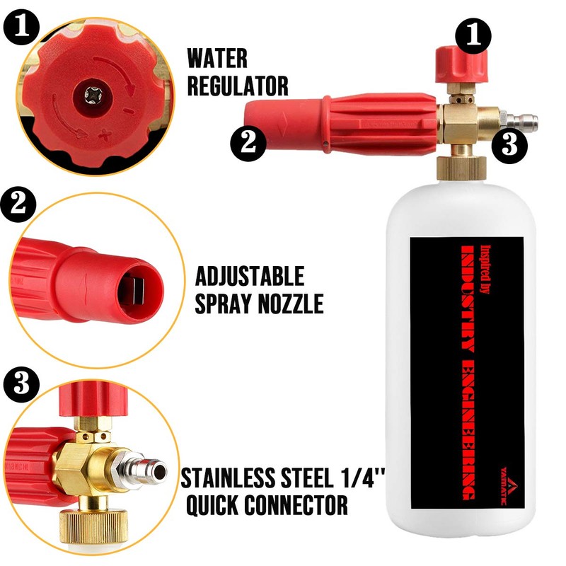 YAMATIC Heavy Duty Foam Cannon Professional Car Wash Pressure Washer