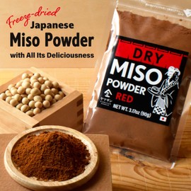 YAMASAN KYOTO UJI Japanese Dry Red Miso Seasoning, Freeze-Dried Red Miso Powder, Rich Flavor and Umami, No Additives, Vegan, Delicious Choice for Various Foods, Made in Japan (90g)