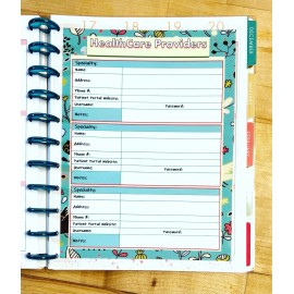 Handmade Healthcare Providers Two Sided Dashboard for use w/ the BIG Happy Planner
