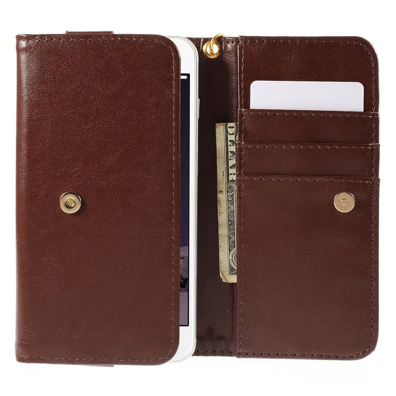 DFV mobile - Cover Premium Crazy Horse PU Leather Wallet