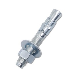 Napredak 1/2" x2-3/4 Carbon Steel Wedge Anchor for Concrete and Cement, zinc Plated Screw Bolt Expansion Fastener for Industrial, Heavy Duty Wall Anchor, 20 pcs