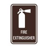 Signs ByLITA Portrait Round Fire Extinguisher Sign with Adhesive Tape,