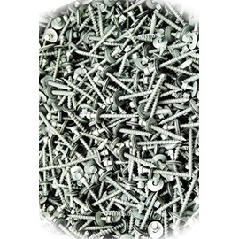 New Pack of (200) Hex Head #10 x 2 Pole Barn Screw Rubber Washer Galvanized Roofing Siding Multi-Purpose Comprehensive Hardware Fastener Assortment Kit MoPNEM01805