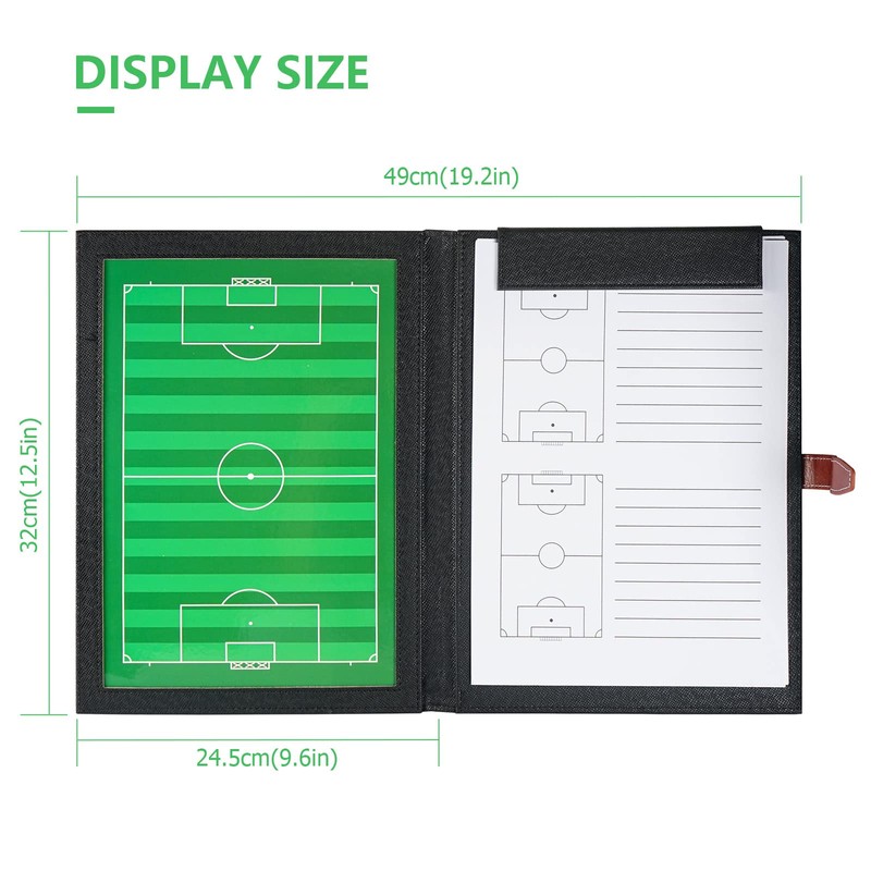 18.9'' x 12.6'' Coaches Tactical Board, RoseFlower Portable Professional Football/Soccer