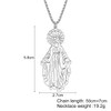 OUSIO Stainless Steel 18K Gold Plated Dainty Virgin Mary Necklace