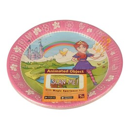 10 Round Wonderland Kids Birthday Girl Paper Plates 23 cm Diameter
