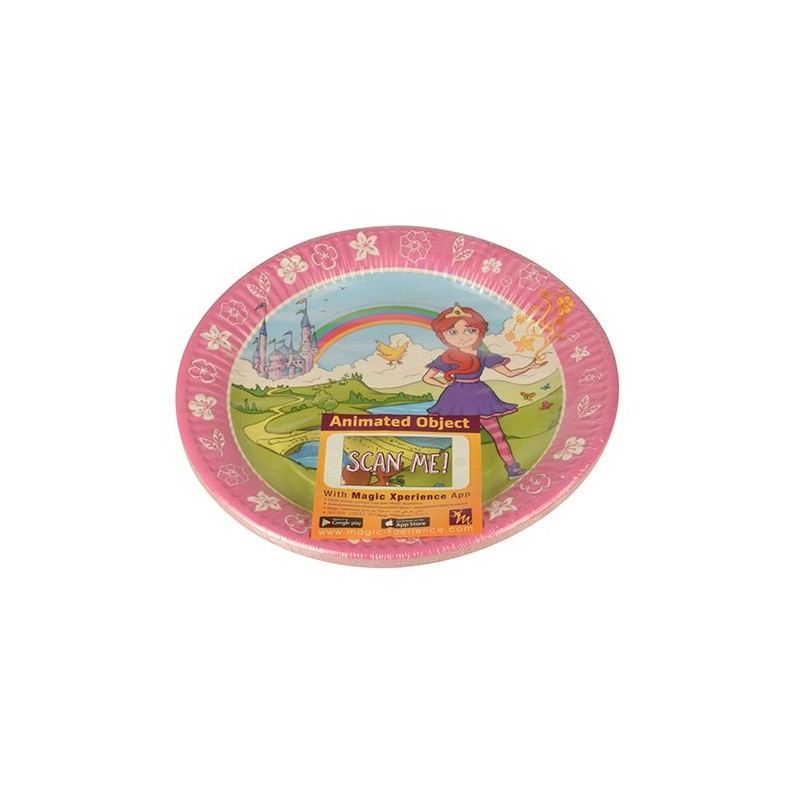 10 Round Wonderland Kids Birthday Girl Paper Plates 23 cm
