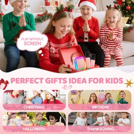 IROO Mini Karaoke Machine for Kids, 2025 TOP Toys Christmas Birthday Gifts Ideas for Girls Ages 4, 5, 6, 7, 8, 9, 10, 12+ Years Old, Portable MP3 Player with 2 Wireless Mics for Party