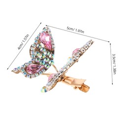 Vaguelly Moving Butterfly Hair Clip Bling Rhinestone Barrette with Dynamic Wings Cute Hair Accessories for Women Lightweight Comfortable Design for Any Occasion