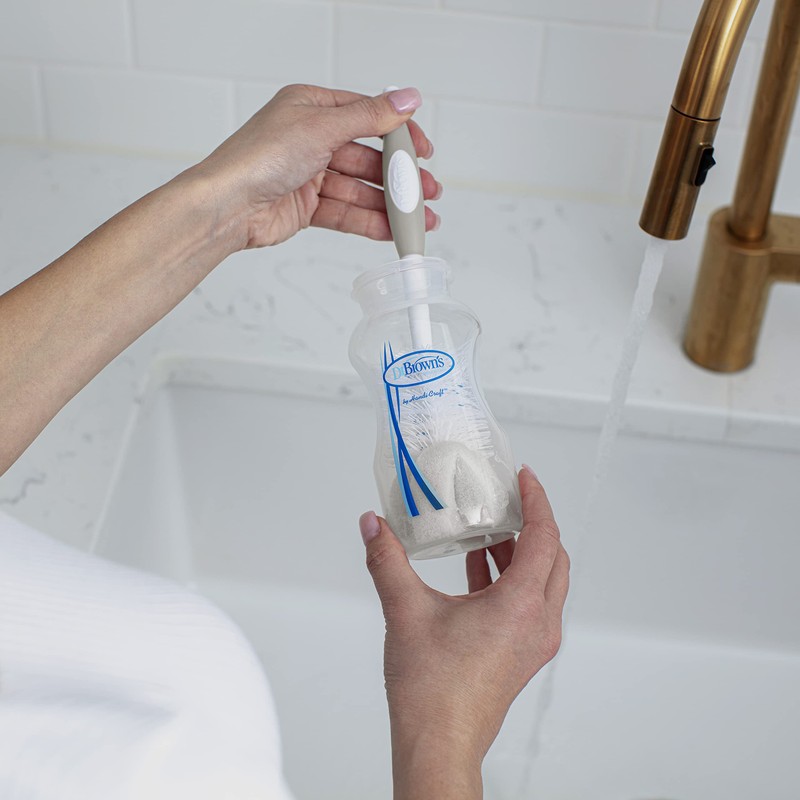Dr. Brown's Reusable Sponge Baby Bottle Cleaning Brush with Suction