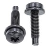 Rexka 20pcs Black T30 Torx Dog Point SEMS Bolt &