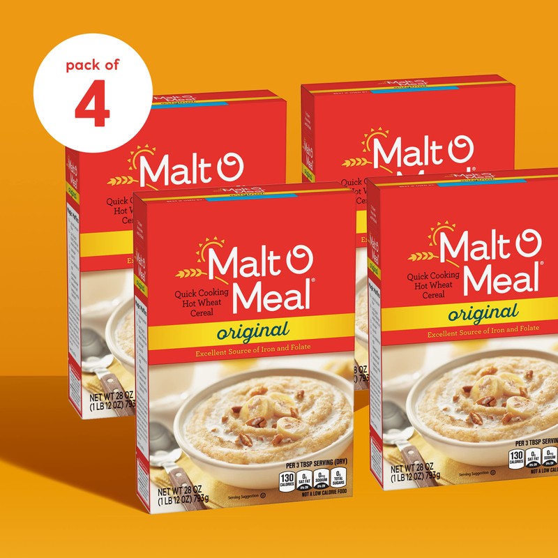Malt-O-Meal, Original Malt-O-Meal Hot Breakfast Cereal, Quick Cooking, 28 Ounce