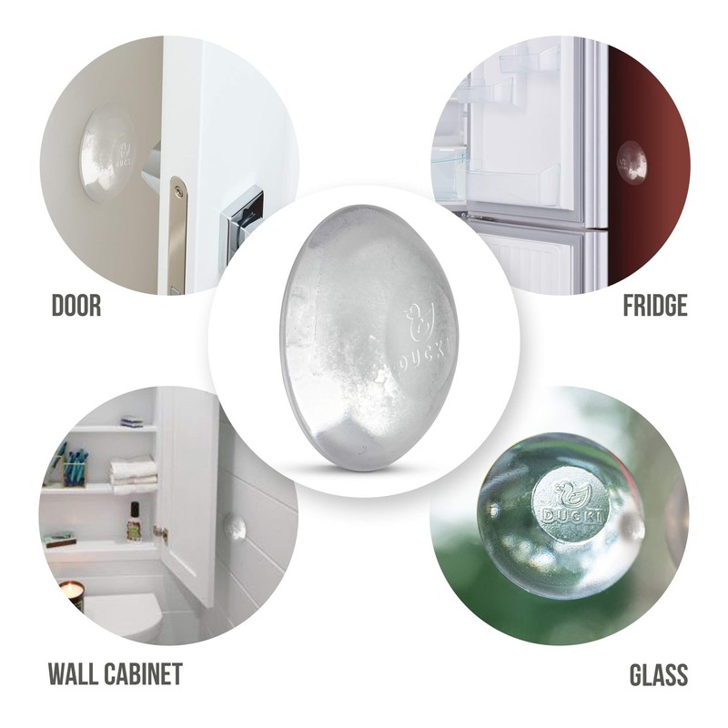 Ducki Door Stopper Wall Protector - Self Adhesive, Quiet, Reusable