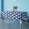 WedDecor 60 x 84 Inch Geometric Triangles Tablecloth Rectangle, Waterproof