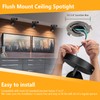 VANoopee Flush Mount LED Ceiling Spotlight Dimmable Adjustable Spotlight Directional