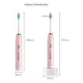 EGTMA Kit 2 Cepillo Para Dientes Electrico Ultrasonico 4 Cabezales