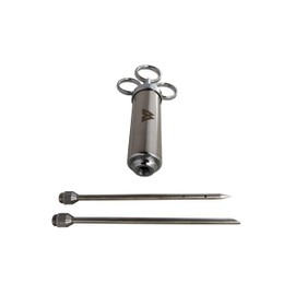Stainless Steel BBQ Marinating Syringe Roasting Syringe Spice Syringe 60 ml 2 Marinade Needles