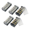 URBEST® 5 Pcs Dual Row 4 Position Covered Screw Terminal