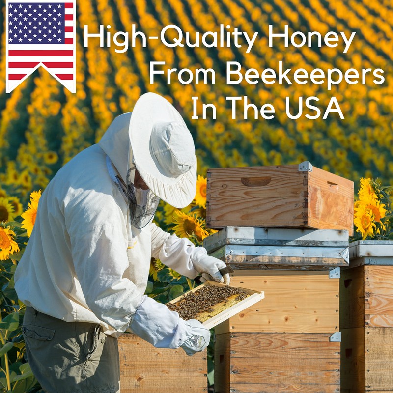 Wildflower Honey Sticks for Tea, Travel & Snacks - Premium