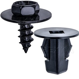 Rexka 15 Sets Fender Liner Screw & Screw Grommet Kit for Toyota Lexus Sequoia Sienna Tacoma Tundra Camry Corolla Mirai Prius 90189-06236 90159-60496